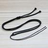 Cuerda de collar de nudo plano gruesa ajustable larga y corta cordón para colgante de jade dorado y plateado accesorios de cordón de collar negro