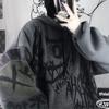 Sudadera con Capucha de Forro Polar 2025 David Graffiti para Primavera, Otoño e Invierno Nueva Sudadera con Capucha Estampada Estilo Coreano Estudiante Suelta de Terciopelo de Moda