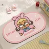 Alfombrilla Absorbente para Baño Crybaby para Uso en Casa, Alfombrilla Antideslizante de Secado Rápido de Tierra de Diatomeas para Inodoro, Entrada