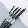 Portalápices transparente brillante juego de 7 pinceles de nylon para acuarela acrílico óleo para principiantes en arte