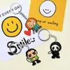 Serie de Halloween Más Vendida Transfronteriza Dibujo Animado Goma Suave de PVC Llavero de Metal Colgante para Bolso Accesorio Decorativo Pequeño DIY