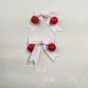 Cereza Roja Lazo DIY Accesorios Hechos a Mano para Zapatos y Calcetines, Accesorios para Ropa, Funda de Teléfono, Accesorios para el Cabello, Accesorios para Joyería DIY