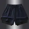 Shorts Masculino Transfronteiriço Tamanho Europeu Estilo Americano Roupa de Trabalho Shorts de Praia Comércio Exterior Amazon Shein Tm Shorts Falsos de Duas Peças Mais Vendidos