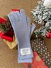 2024 Nuevo Invierno Corea del Sur con Lana Color Sólido Guantes de Punto Guantes Rojos con Etiqueta de Tela para Mujer Guantes para Pantalla Táctil