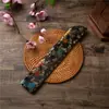Exquisito juego de abanicos acuáticos de doble capa para mujer, bolsa para abanico de tela de seda, regalo, bolsa para abanico de satén, accesorios para abanico