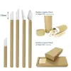 Explosões transfronteiriças descartáveis pincel de máscara de cílios com cabo de bambu haste de bambu cílios postiços pincel de lábios pincel de lábios pincel de delineador pincel de sombra