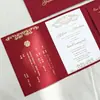 Convite de casamento vintage em bordô com estampagem dourada com 70% de desconto, caractere chinês "feliz" com moldura floral estilo ocidental, cartão de processo correspondente, casamento híbrido chinês-ocidental