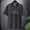 Camiseta Nueva de Verano 2025 para Hombre Holgada Cuello Redondo Talla Grande Americana de Media Manga Manga Corta Top Casual Tendencia