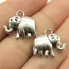 20x18mm 3.7g Plata Antigua Accesorio Vintage Colgante Colgante de Elefante