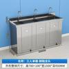 Lavabo de Acero Inoxidable Médico de un Solo y Doble Fregadero Lavamanos de Pie por Inducción para Quirófano Lavabo de Purificación para Laboratorio