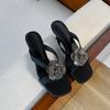 Impresionantes Sandalias de Tacón Alto de Moda Versátiles Elegantes Estilo Nuevo Verano 2026 Sexy Camelia con Pedrería para Mujer