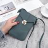 Directo de fábrica moda para mujer hebilla de candado bandolera cuero PU pantalla táctil billetera para teléfono móvil billetera pequeña de estudiante retro para mujer