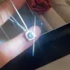 Collar de Cubo de Azúcar para Mujer Versátil de Gama Alta Estilo Ins Nicho Lujo Ligero Simple Lujo Alto Incrustado de Diamantes Regalo de Verano para Niñas