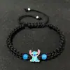 Pulseira Mais Vendida na Amazon Transfronteiriça para Crianças, com Stitch e Angel, Pulseira Tecida à Mão, Atacado Direto do Fabricante