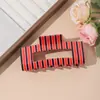 Pinza de Garra Rayada Retro Otoño e Invierno Pinza de Tiburón Elegante Casual para Moño en la Parte Posterior de la Cabeza Accesorio Versátil para Cola de Caballo para Mujeres