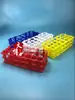 Montagem Desmontagem de Suporte para Tubos de Ensaio de Plástico 30mm*21 Furos Plástico Colorido Suporte para Tubos de Centrífuga 50ml Suporte para Frascos
