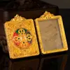Caja Gawu de Cobre Puro Capricornio Cinco Sabidurías Cinco Budas Mandala de Ángulo Recto Concha Simple y Doble Thangka Cuadrado Colgante Retro con Varios Diseños
