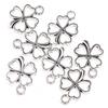 Accesorios de joyería de aleación vintage DIY, colgante de flor de estilo antiguo, colgante de aleación de trébol de cuatro hojas hueco, gran oferta de comercio exterior