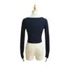 Cárdigan ligero de Tencel con cuello en V y manga larga, chaqueta versátil de verano ajustada y corta de dos botones para protección solar, adecuada para usar en capas.