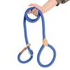 Guia de Cachorro Anti-Estouro Nylon Costurado à Mão Couro Corda P Estendida Espessada Antiderrapante Treinamento Cachorro Corda Redonda Cachorro Grande Corrente P