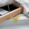 Novo Estilo Colar Banhado a Ouro com Notas Musicais Irregulares Brilhantes Tipo Gelo para Mulheres, Design de Nicho Moderno, Corrente de Clavícula de Alta Qualidade