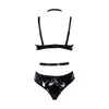 Estación europea mono divertido AliExpress Amazon explosiones costura PU cuello halter mono mujer