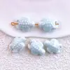 Tortuga esmaltada tortuga pequeña cerámica cuentas sueltas con cuentas DIY dibujos animados pulsera colgante collar accesorios al por mayor