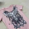 Al por mayor Europeo y Americano Exportación Transfronteriza Nueva Camiseta de Manga Corta para Mujer con Estampado Redonda Verano Modelo Aliexpress