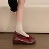 Sapatos Rasos com Salto Embutido Estilo Ballet Francês para Mulheres, Novos Mocassins Mary Jane de Verão