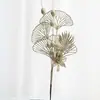 Pó de Ouro Folha de Lírio Ventilador Folha de Amora Estacas Enfeites de Árvore de Natal Decoração Suprimentos de Atmosfera Itens de Decoração para Casa