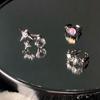 Anillo de Piedra Lunar estilo Coreano Diseño Nicho Femenino Personalidad Forma de Estrella Irregular Abertura Ajustable Anillo para Dedo