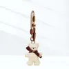 Pingente de Pelúcia de Urso Super Fofo Estilo Cartoon com Cachecol de Coração, Boneco de Urso, Presente de Aniversário para Menina, Pingente de Mochila