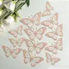 Adesivos de Parede de Borboleta em Papel Perolado Vazado 3D Mais Vendidos da Amazon, Adesivos Criativos para Decoração de Parede de Fundo da Sala de Estar de Casa