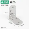 Soporte de ángulo de acero inoxidable de 90 grados con bloque de fijación, soporte de ángulo negro, hierro angular en forma de L, ferretería, conector para muebles