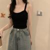 Camisola de uma peça com almofada no peito desgaste externo anti-exposição respirável push up fixo Copo tubo interno top cueca para mulheres