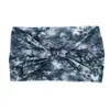 Diadema Tie-Dye Hecha a Mano Europea y Americana Banda para el Cabello de Algodón Elástico Ultraancha Absorbente del Sudor Banda para el Cabello de Ala Ancha Banda para el Cabello de Ejercicio Yoga Turbante