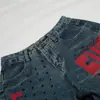 Marca Tendência Jiayiku 2025 Novos Jeans Americanos Retrô Largos Calças com Rebites e Cimitarra Moda Personalizada Calças de Perna Larga