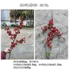 Flores de Ciruelo Artificiales para Decoración del Hogar, Flores de Ciruelo de Cera Roja para Bodas y Accesorios de Fotografía para el Hogar, Flores Falsas Decorativas al por Mayor