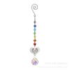 Adornos tridimensionales de metal de hierro con forma de corazón de mariposa y libélula de colores, para decoración de ventanas y hogares, atrapasoles de cristal.