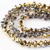 Venta al por mayor accesorios de joyería hechos a mano DIY Cristal cuentas sueltas chapado de alta temperatura agujero lateral cuentas cuadradas cuentas para pulsera accesorios para el cabello