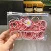 100 crianças elástico simples bebê não machuca o cabelo pequeno chirp polegar anel de cabelo de alta elasticidade cabelo corda mulheres