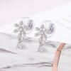 Aretes Copo de Nieve Diseño Nicho Aretes de Alta Gama para Mujer 2023 Nueva Moda Aretes de Placa de Incienso de Mosquito sin Agujeros en las Orejas