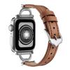 Venda direta spot nova pulseira Apple para applewatch metal couro D palavra pulseira inteligente pulseira