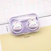 Estojo Transparente Portátil de Lentes de Contato Desenho Animado Caixa Fofa Estilo Ins Caixa de Armazenamento para Óculos Girly de Alto Padrão