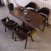Combinación de mesa y silla de restaurante occidental de bar, estilo industrial retro, cafetería, tienda de té con leche, snack bar, restaurante, mesa y silla de restaurante
