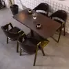 Mesas y Sillas Personalizadas para Bares y Restaurantes Occidentales, Cafetería Estilo Industrial Retro, Tienda de Té de Leche, Snack Bar, Mesas y Sillas para Restaurantes y Hoteles
