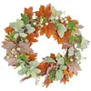 Venta Caliente Transfronteriza Amazon Festival de la Cosecha Decoraciones de Otoño Decoración de Ventana del Hogar Colgante de Puerta Calabaza Blanca Artificial Flor de Hoja de Arce