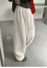 3831 Pantalones de Casa de Felpa Suave y Cálida para Mujer Otoño Invierno Terciopelo Plus Engrosados Cálidos Cómodos Pierna Recta Pantalones de Pijama Ropa de Casa de Una Pieza