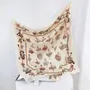 Lenço Retrô Francês de Primavera e Verão para Mulheres, Lenço Longo Fino de Algodão e Linho, Echarpe Decorativa para Pescoço, Xale Grande da Moda para Proteção Solar