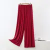 Pantalones de Modal de Pierna Ancha para Mujer, Pantalones de Baile Lisos con Caída, Cintura Alta Sueltos Adelgazantes, Adecuados para Uso en Exteriores y en Casa, Estilo Delgado